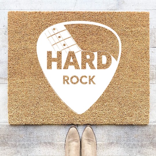 Hard Rock Guitar Pick Coir Doormats