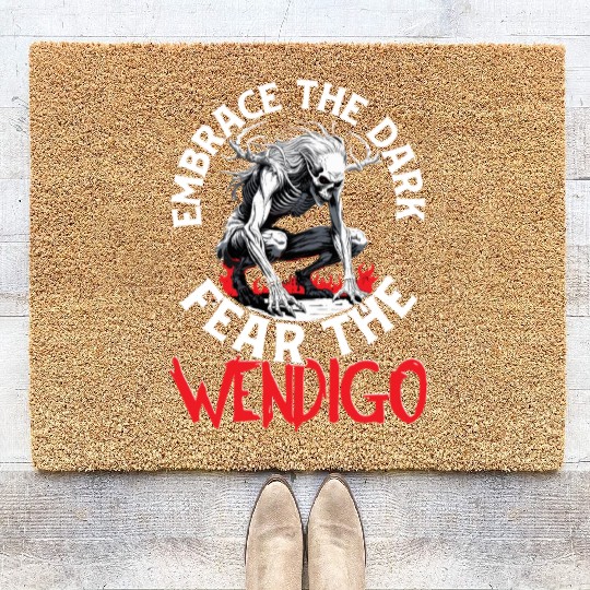 Cryptid Embrace The Dark Fear The Wendigo Coir Doormats