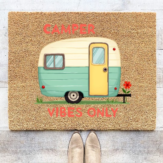 Camper Vibes Only: Nature Camping Coir Doormats