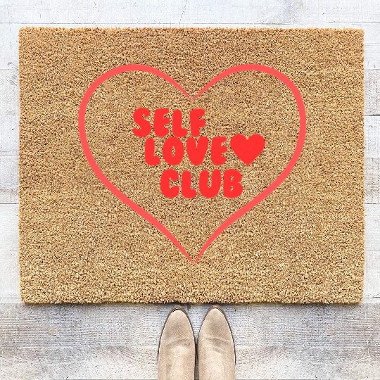 Self Love Club on Women's Coir Doormats