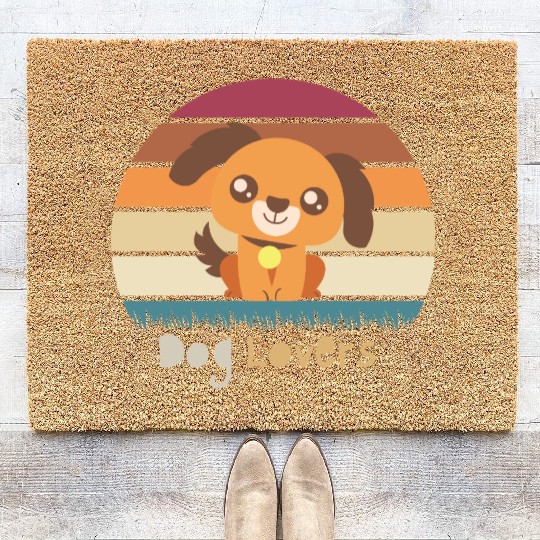 Dog lovers funny and cut dog Coir Doormats
