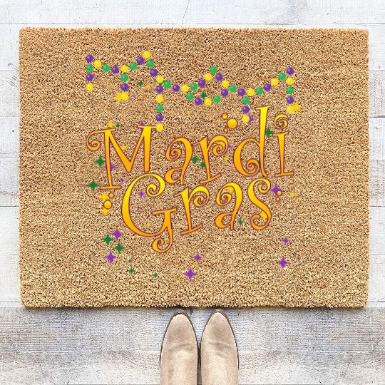 Mardi Gras New Orlean festival Coir Doormats