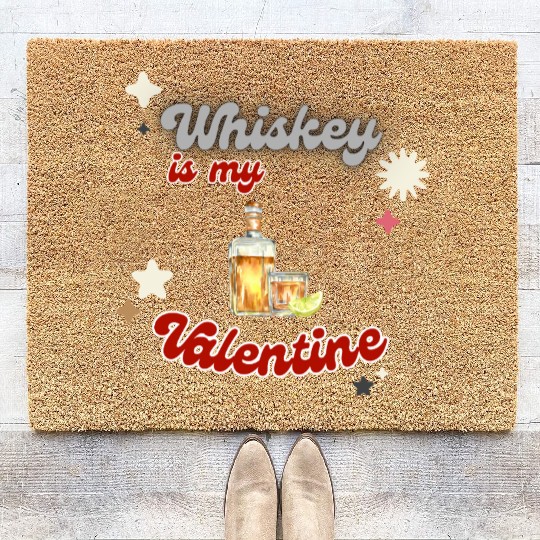 Whiskey Lovers Valentine's Design Coir Doormats