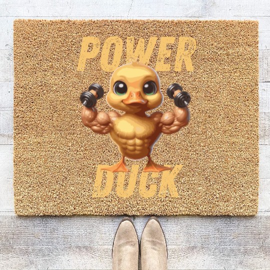 Bodybuilding Gym Fitness Workout Gift - Power Duck Coir Doormats