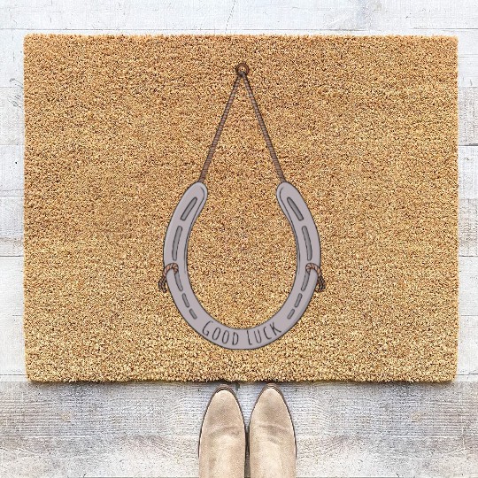 Horseshoe to bring you good luck Coir Doormats
