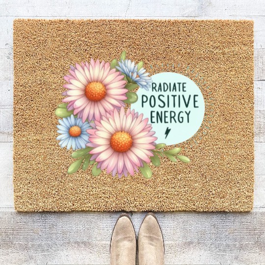 Radiate Positive Energy: Daisy and Bloom Art Coir Doormats