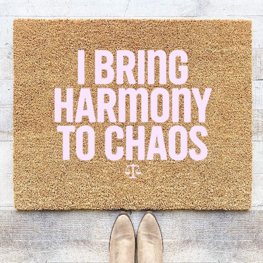 Libra Zodiac I Bring Harmony To Chaos Coir Doormats