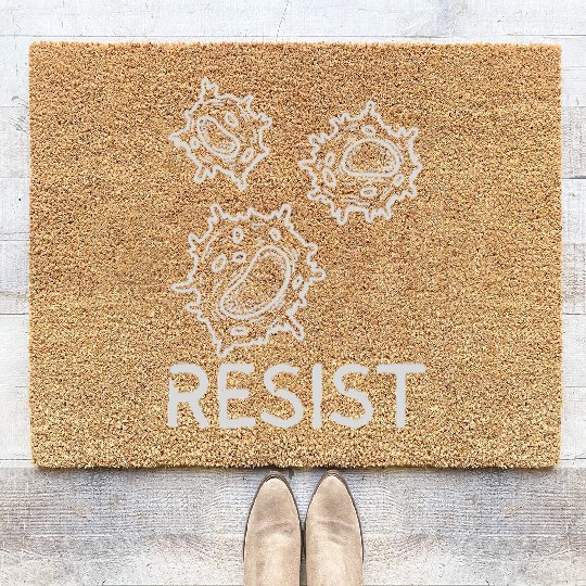 Immune Cell Resist Design – Science & Activism Art Coir Doormats