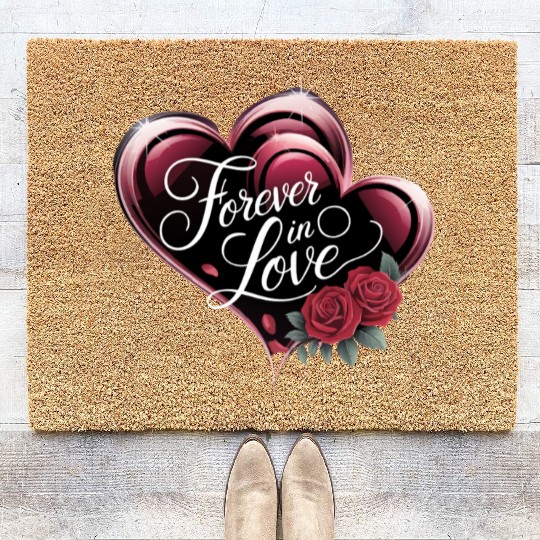 Forever in Love – Unique Valentine's Day Design Coir Doormats
