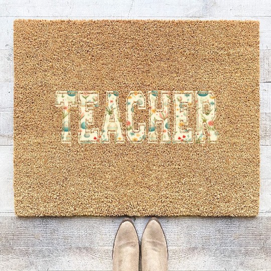Teacher Easter Cute Teacher Easter Bunny Gifts Coir Doormats