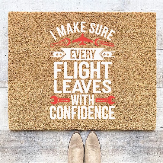 Aircraft Technician Avionics Maintenance Airport Coir Doormats