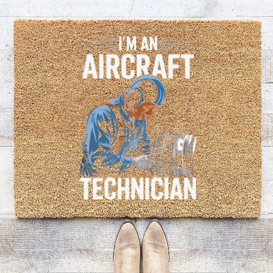 Aircraft Technician Avionics Maintenance Airport Coir Doormats