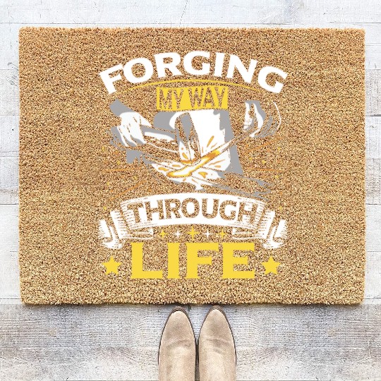Power Blacksmith Metal Blacksmith Merch Coir Doormats