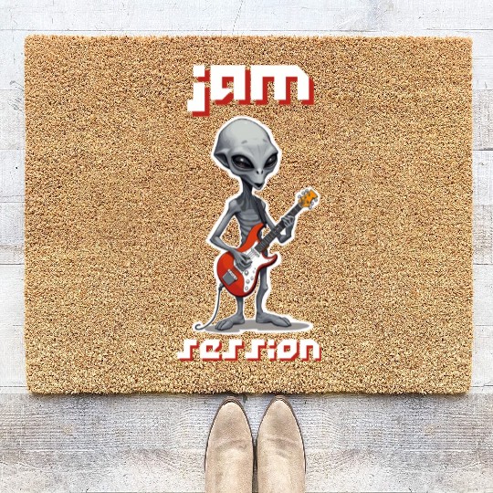 ET Playing a Guitar Coir Doormats