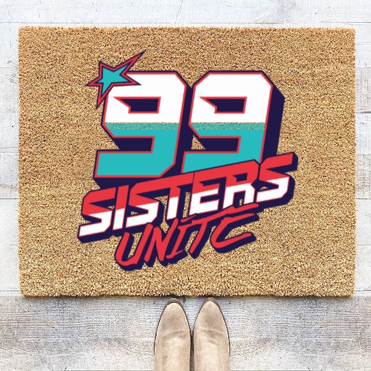 99 Sisters Unite Bold Retro Sports Coir Doormats