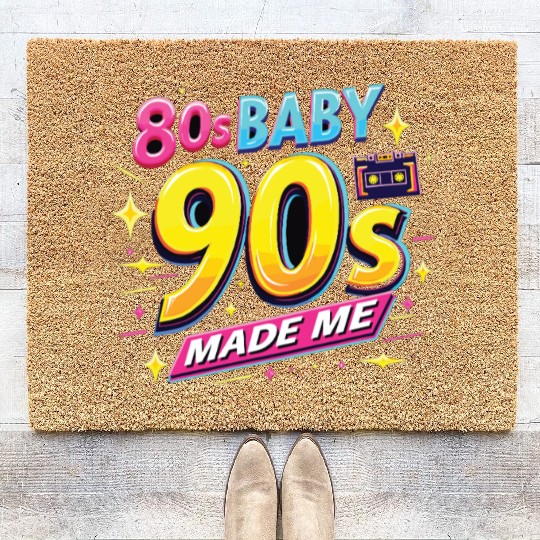 90s Made Me 90s Retro Vintage 90s Party Coir Doormats