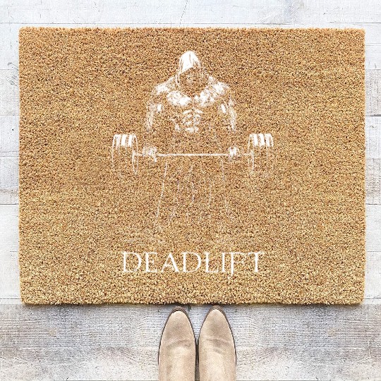 Death Deadlift Workout Gym Gift Coir Doormats