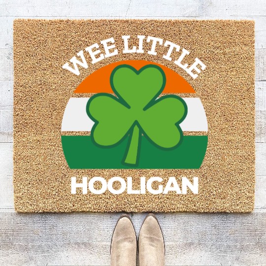 Wee Little Hooligan Great Saint Patrick Day Gift Coir Doormats