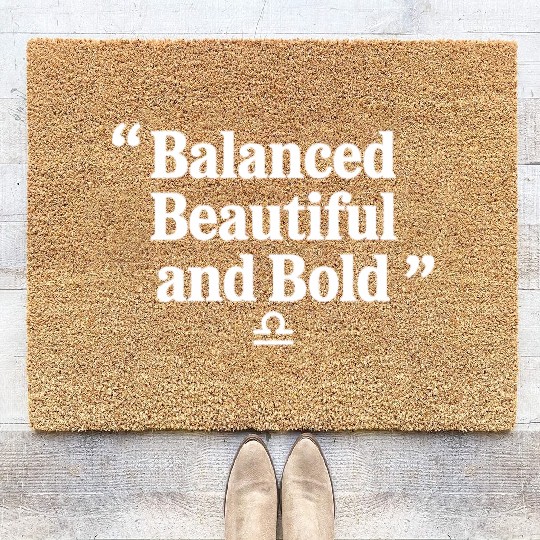 Balanced Beautiful Bold Libra Character Zodiac Coir Doormats