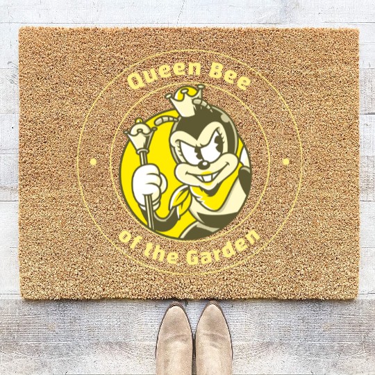 Queen Bee of the Garden Coir Doormats