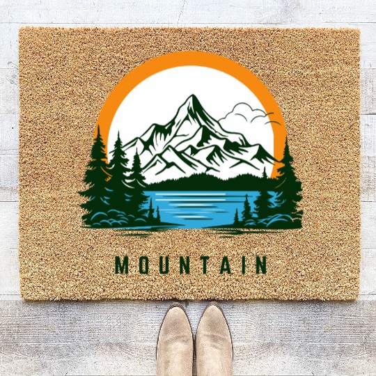 Mountain Forest Sea Iconic View Coir Doormats