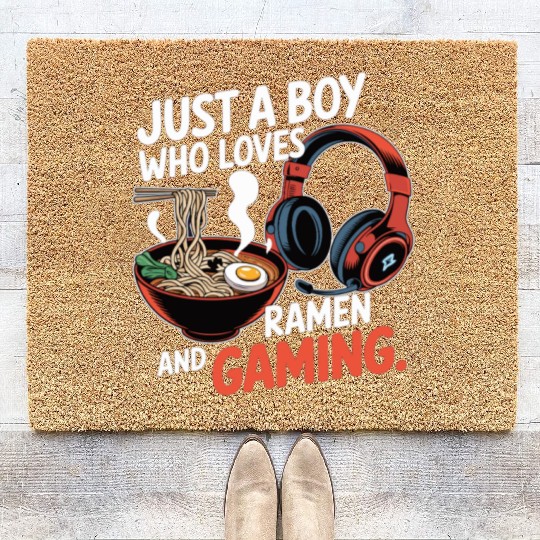 Funny Ramen & Gaming – Gamer Life Coir Doormats