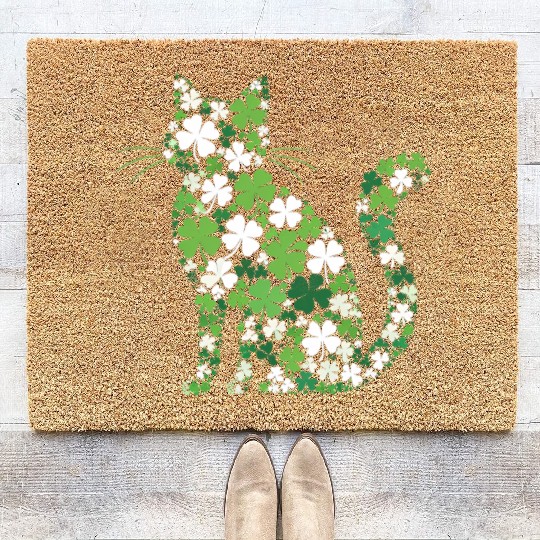 Catrick's Day – Lucky Cat Celebration Coir Doormats