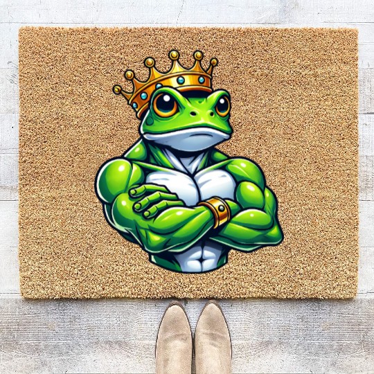 Muscular Frog King Fitness Workout Training Coir Doormats