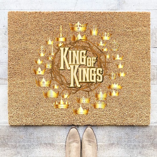 Jesus is The King of Kings Easter Coir Doormats
