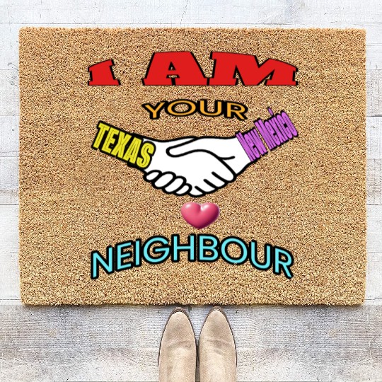 I AM YOUR NEIGHOUR TEXAS AND NEW MEXICO Coir Doormats