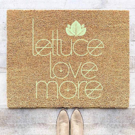 Lettuce Love More Vegan Vegetarian Style Coir Doormats