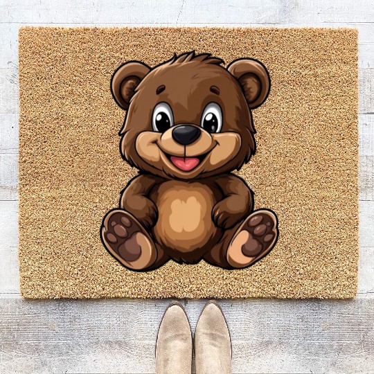 Little brown bear Coir Doormats