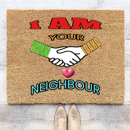 I AM YOUR NEIGHOUR WYOMING AND IDAHO Coir Doormats