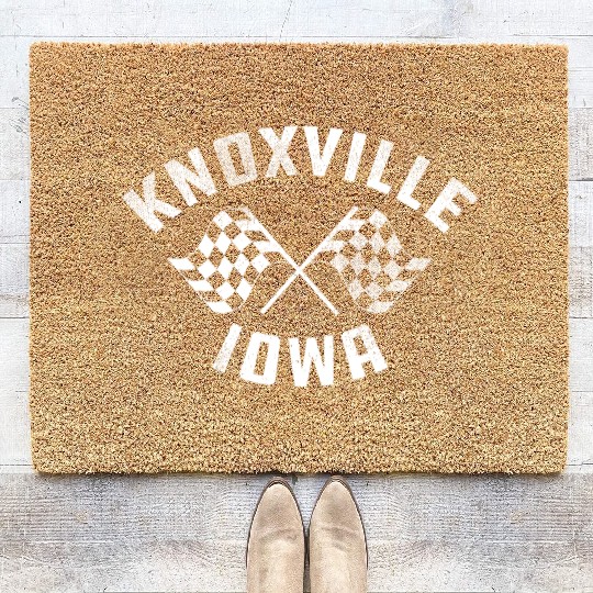 Knoxville Iowa Sprint Car Racing Dirt Track Racing Coir Doormats