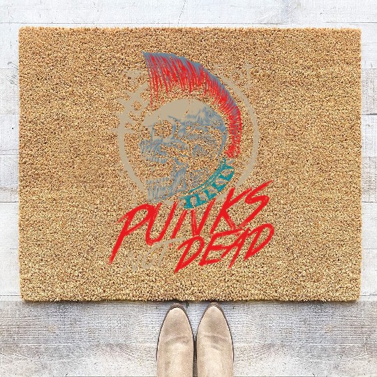 Punks Not Dead Rocker Punker Punk Rock Music Coir Doormats
