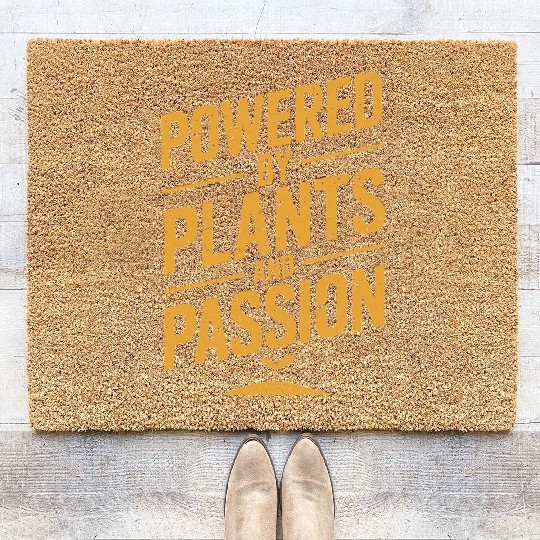 Powered By Plants And Passion Vegan Vegetarian Coir Doormats