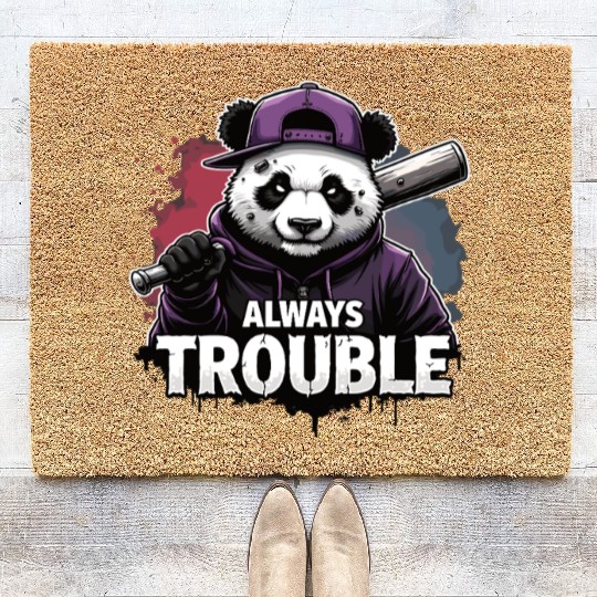 Gangster Panda Panda Bear Pandas Coir Doormats