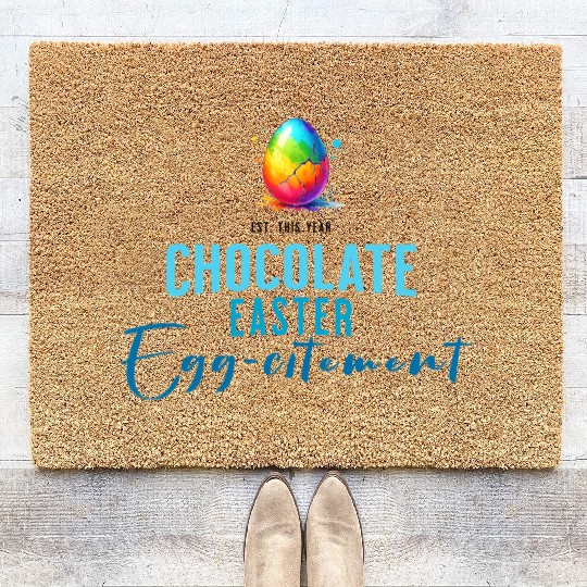 Chocolate Easter Egg-citement, Unique Coir Doormats