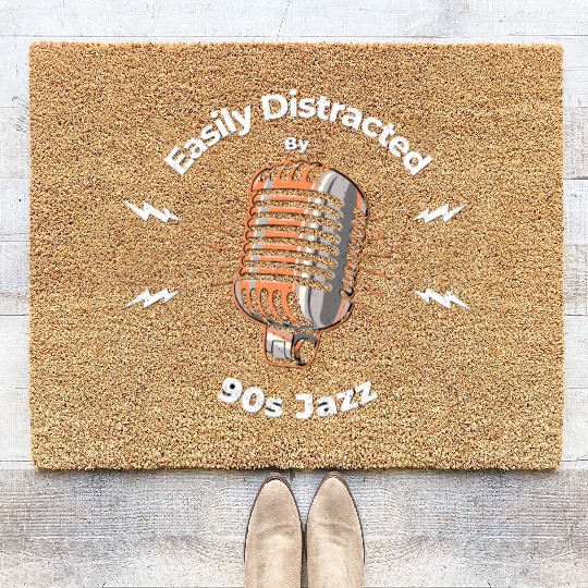 Easily Distracted by 1990s Jazz Coir Doormats