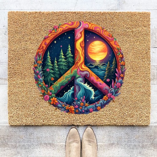 Peace on Earth Coir Doormats