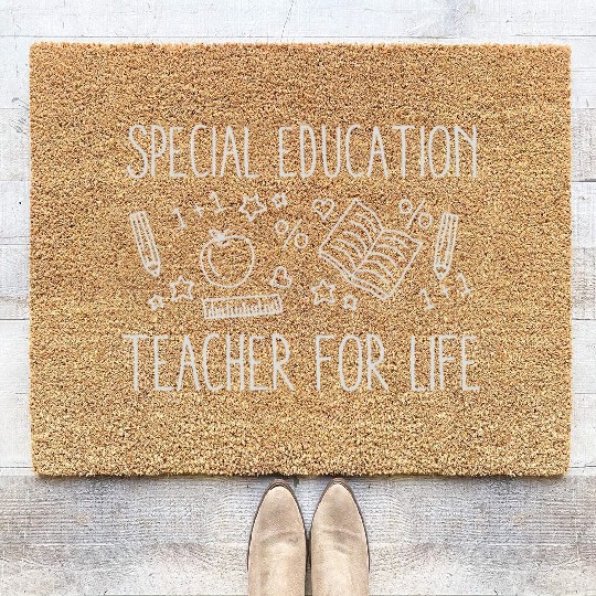 Special Education Teacher For Life Coir Doormats