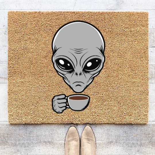 Grey Alien Coir Doormats