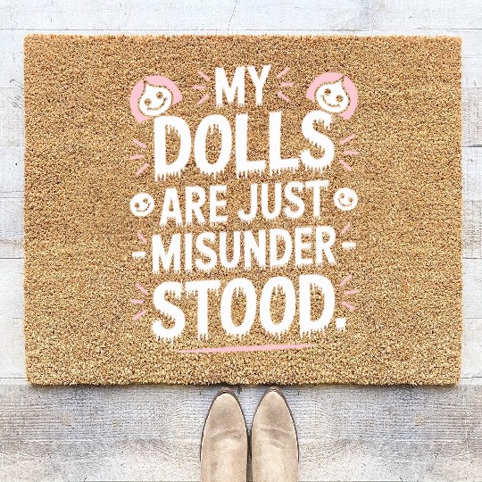 Creepy Dollmaking Haunted Doll Collector Coir Doormats