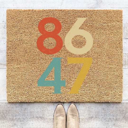 8647 Anti Trump Retro Vintage, 86 47 Coir Doormats