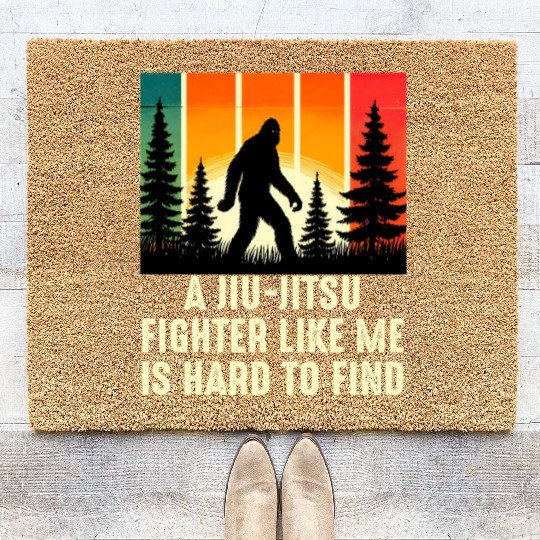 BJJ Jiu-Jitsu Fighter Is Hard To Find, Funny Bigfo Coir Doormats