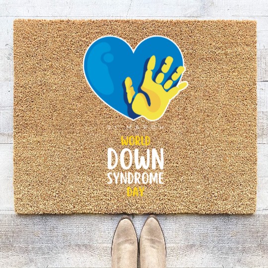 World Down Syndrome Awareness Men Women Kids Coir Doormats