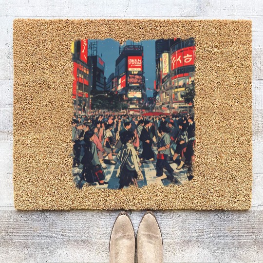 I SURVIVED SHIBUYA CROSSING - JAPAN THEME Coir Doormats