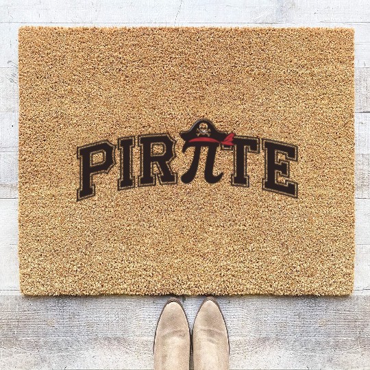 Pirate Pi Math Humor Design With Skull Hat Coir Doormats