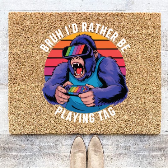 Retro Gamer Ape Coir Doormats