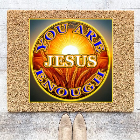 You Are Enough JESUS - 2 - Let Your Friends Know! Coir Doormats